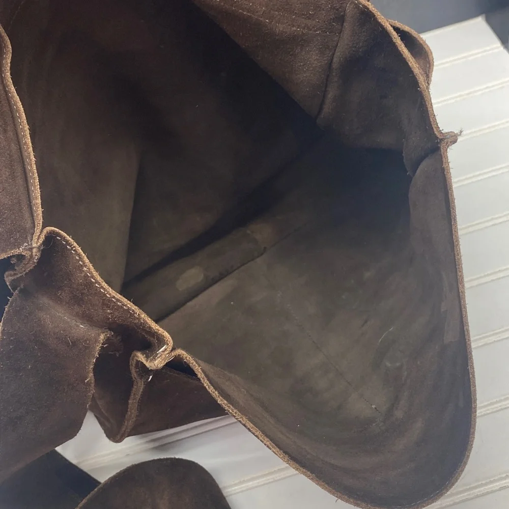 Banana Republic Brown Suede Messenger Bag